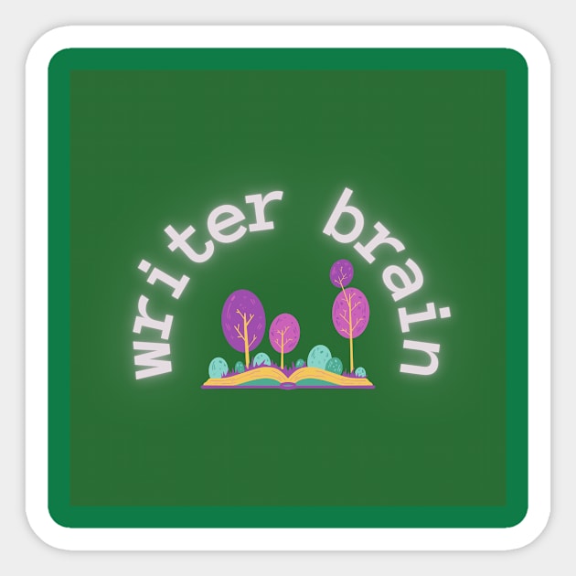 Writer Brain Sticker by livmilano